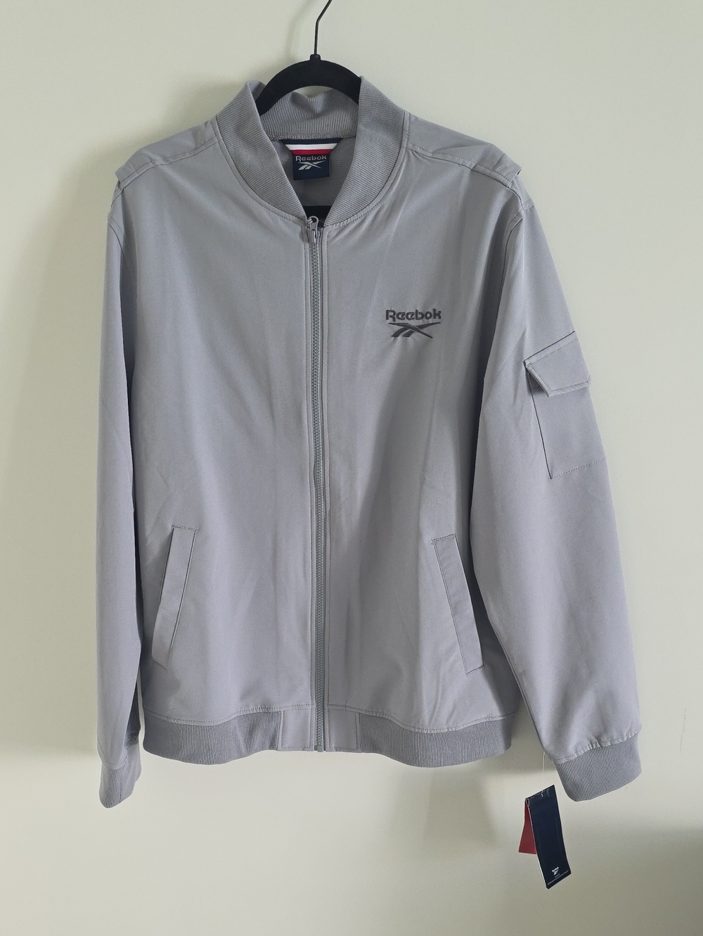 Reebok Men’s Light Gray Bomber Jacket